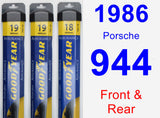 Front & Rear Wiper Blade Pack for 1986 Porsche 944 - Assurance