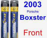 Front Wiper Blade Pack for 2003 Porsche Boxster - Assurance