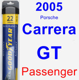 Passenger Wiper Blade for 2005 Porsche Carrera GT - Assurance