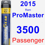 Passenger Wiper Blade for 2015 Ram ProMaster 3500 - Assurance