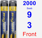 Front Wiper Blade Pack for 2000 Saab 9-3 - Assurance