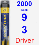 Driver Wiper Blade for 2000 Saab 9-3 - Assurance