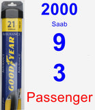 Passenger Wiper Blade for 2000 Saab 9-3 - Assurance