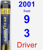 Driver Wiper Blade for 2001 Saab 9-3 - Assurance