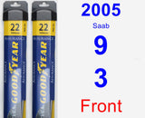 Front Wiper Blade Pack for 2005 Saab 9-3 - Assurance