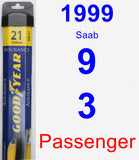 Passenger Wiper Blade for 1999 Saab 9-3 - Assurance