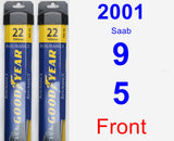 Front Wiper Blade Pack for 2001 Saab 9-5 - Assurance