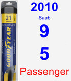 Passenger Wiper Blade for 2010 Saab 9-5 - Assurance