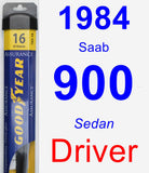 Driver Wiper Blade for 1984 Saab 900 - Assurance