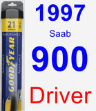 Driver Wiper Blade for 1997 Saab 900 - Assurance