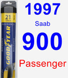 Passenger Wiper Blade for 1997 Saab 900 - Assurance