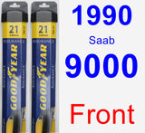 Front Wiper Blade Pack for 1990 Saab 9000 - Assurance