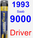 Driver Wiper Blade for 1993 Saab 9000 - Assurance