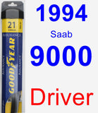Driver Wiper Blade for 1994 Saab 9000 - Assurance