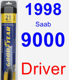 Driver Wiper Blade for 1998 Saab 9000 - Assurance