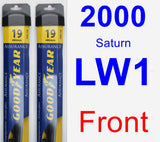 Front Wiper Blade Pack for 2000 Saturn LW1 - Assurance