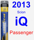 Passenger Wiper Blade for 2013 Scion iQ - Assurance