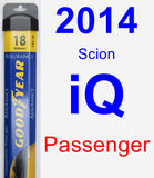 Passenger Wiper Blade for 2014 Scion iQ - Assurance