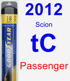 Passenger Wiper Blade for 2012 Scion tC - Assurance