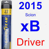 Driver Wiper Blade for 2015 Scion xB - Assurance