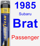 Passenger Wiper Blade for 1985 Subaru Brat - Assurance