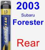 Rear Wiper Blade for 2003 Subaru Forester - Assurance