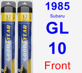 Front Wiper Blade Pack for 1985 Subaru GL-10 - Assurance