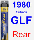 Rear Wiper Blade for 1980 Subaru GLF - Assurance