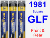 Front & Rear Wiper Blade Pack for 1981 Subaru GLF - Assurance