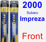 Front Wiper Blade Pack for 2000 Subaru Impreza - Assurance