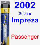 Passenger Wiper Blade for 2002 Subaru Impreza - Assurance