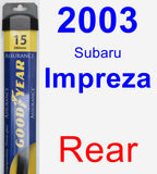 Rear Wiper Blade for 2003 Subaru Impreza - Assurance