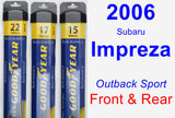 Front & Rear Wiper Blade Pack for 2006 Subaru Impreza - Assurance