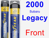 Front Wiper Blade Pack for 2000 Subaru Legacy - Assurance