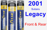 Front & Rear Wiper Blade Pack for 2001 Subaru Legacy - Assurance