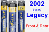 Front & Rear Wiper Blade Pack for 2002 Subaru Legacy - Assurance