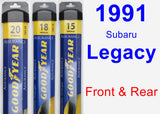 Front & Rear Wiper Blade Pack for 1991 Subaru Legacy - Assurance