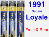 Front & Rear Wiper Blade Pack for 1991 Subaru Loyale - Assurance