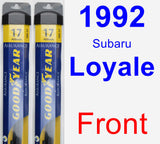 Front Wiper Blade Pack for 1992 Subaru Loyale - Assurance