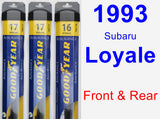 Front & Rear Wiper Blade Pack for 1993 Subaru Loyale - Assurance