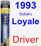 Driver Wiper Blade for 1993 Subaru Loyale - Assurance