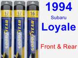 Front & Rear Wiper Blade Pack for 1994 Subaru Loyale - Assurance