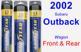 Front & Rear Wiper Blade Pack for 2002 Subaru Outback - Assurance