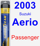 Passenger Wiper Blade for 2003 Suzuki Aerio - Assurance