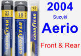 Front & Rear Wiper Blade Pack for 2004 Suzuki Aerio - Assurance