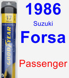 Passenger Wiper Blade for 1986 Suzuki Forsa - Assurance