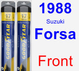 Front Wiper Blade Pack for 1988 Suzuki Forsa - Assurance