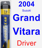 Driver Wiper Blade for 2004 Suzuki Grand Vitara - Assurance