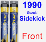 Front Wiper Blade Pack for 1990 Suzuki Sidekick - Assurance