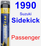 Passenger Wiper Blade for 1990 Suzuki Sidekick - Assurance